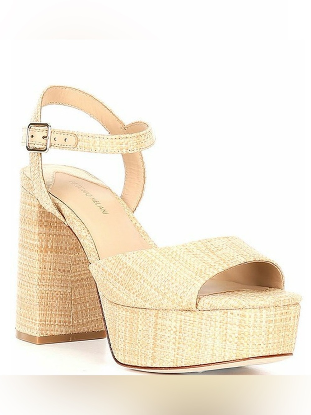 Brand New! ANTONIO MELANI Beige Woven Platform Sandal - (Size: 10)
